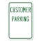 Signmission Customer Parking Green Heavy-Gauge Aluminum Sign, 12" x 18", A-1218-24213 A-1218-24213 - alternate 1